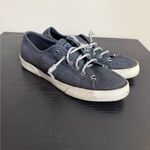 Sperry Top Sider Womens Vibe Sneaker Shoes Gray  Low Lace Up Low Size 8